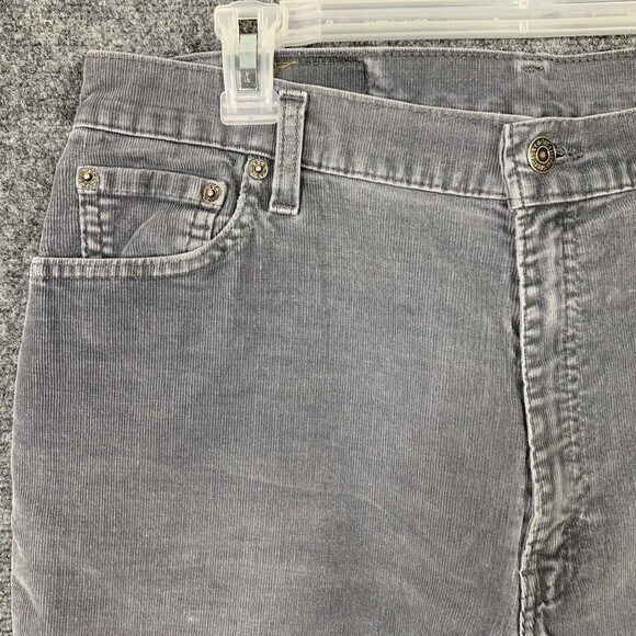 Levis 550 Gray Corduroy Jeans Women 16 L Relaxed Fit Hi-Rise Pin-whale - Picture 5 of 8